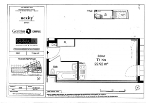 studio à la vente -   92140  CLAMART, surface 22 m2 vente studio - UBI430589162